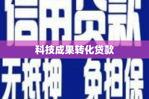 雁峰科技成果转化贷款
