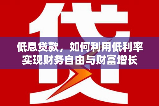 雁峰低息贷款，如何利用低利率实现财务自由与财富增长